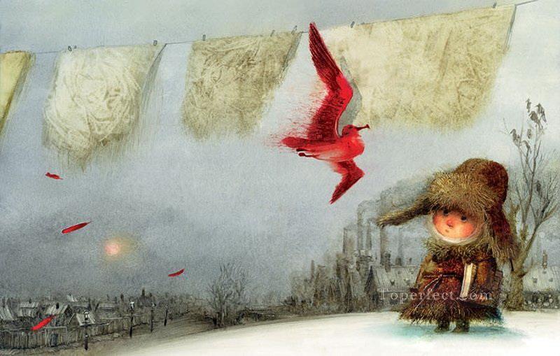 fairy tales birds Fantasy Oil Paintings